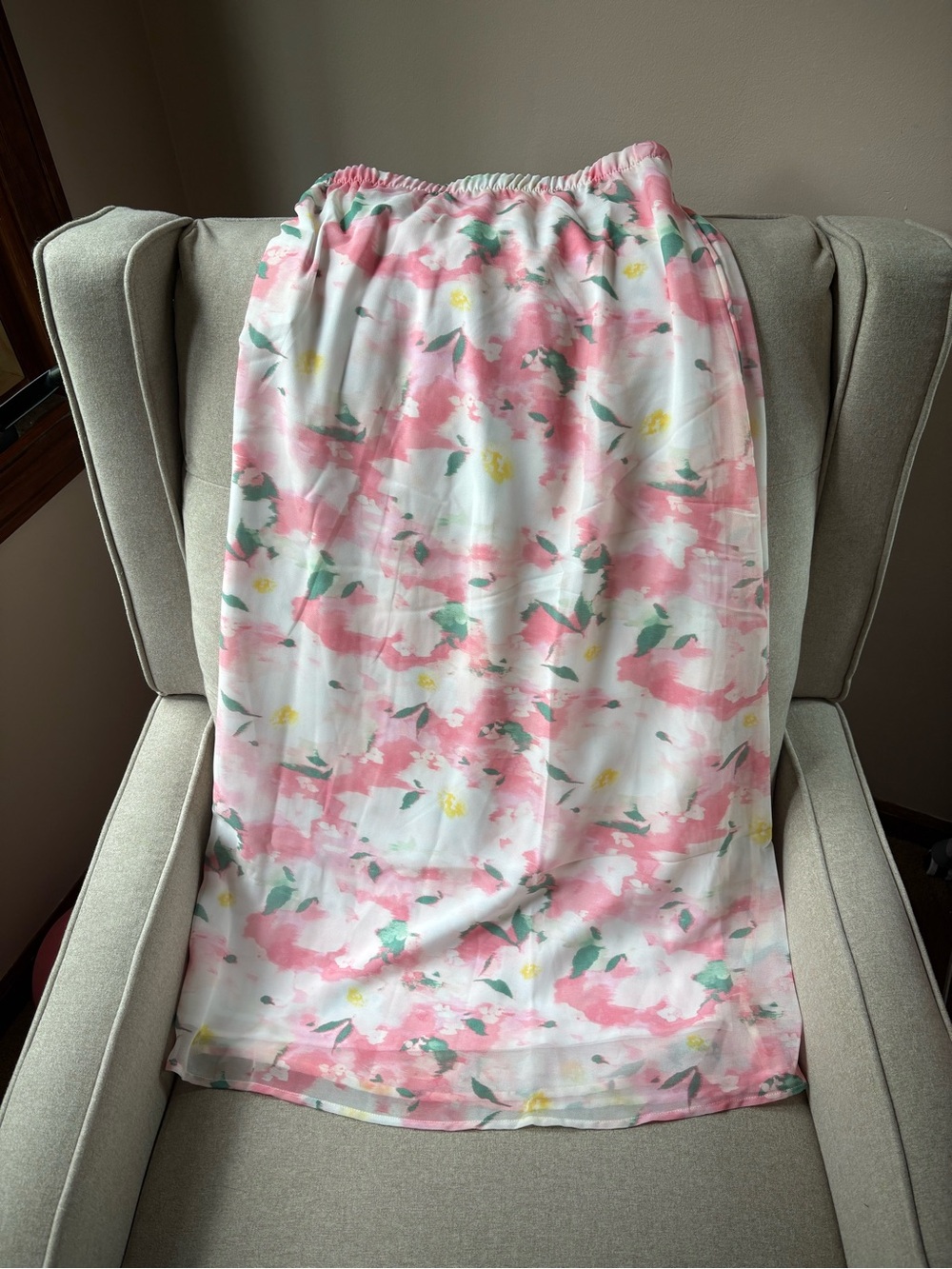 A New Day Woman’s Plus Pink Floral Skirt - Picture 2 of 5